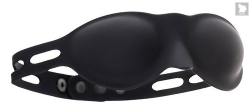 Черная плотная силиконовая маска, цвет черный - Toyfa