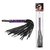 Черная многохвостовая плеть с круглой фиолетовой ручкой-зеброй - 39 см., цвет фиолетовый/черный - Bior toys