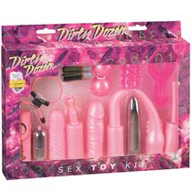 Универсальный набор для анально-вагинальной стимуляции Dirty Dozen, цвет розовый - Seven Creations