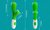 Вибромасажер Pretty Love с клиторальным стимулятором, цвет зеленый - Baile