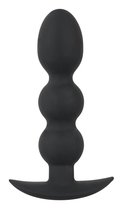Тяжелая анальная елочка Heavy Beads - 13,3 см, цвет черный - ORION