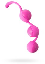 Розовые тройные вагинальные шарики из силикона DELISH BALLS, цвет розовый - Seven Creations