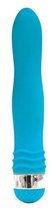 Голубой эргономичный вибратор Sexy Friend - 17,5 см., цвет голубой - Bior toys