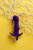 Фиолетовая изогнутая анальная вибропробка - 12,9 см, цвет фиолетовый - Toyfa