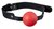 Красный силиконовый кляп-шар с ремешками из полиуретана Solid Silicone Ball Gag, цвет красный - Blush Novelties