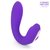 Фиолетовый изогнутый вибромассажер двойного действия - 18 см., цвет фиолетовый - Bior toys