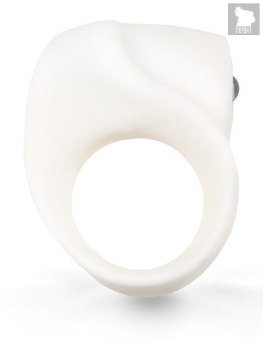 Белое кольцо на член с вибрацией, цвет белый - Brazzers