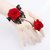 Оригинальный браслет Bidane с розами и подвесками, цвет красный/черный, S-L - Livia Corsetti