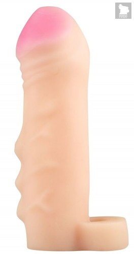 Телесный реалистичный фаллоудлинитель с петлей - 17,5 см., цвет телесный - МиФ