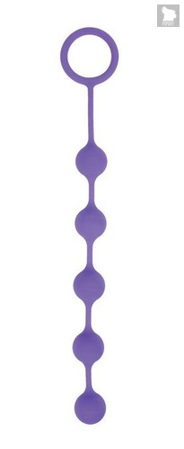 Фиолетовая анальная цепочка с кольцом-ограничителем - 23 см., цвет фиолетовый - Bioritm