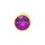 Золотистая анальная пробка с фиолетовым кристаллом - 7 см., цвет фиолетовый - Главсексмаг