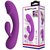 Фиолетовый вибратор Doreen с клиторальным отростком - 17,5 см., цвет фиолетовый - Baile
