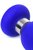 Синяя силиконовая анальная втулка с ограничителем - 11,5 см, цвет синий - Toyfa
