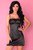 Роскошный ночной комплект Jacqueline: пеньюар, сорочка и трусики-стринги, цвет черный, размер S-M - Livia Corsetti