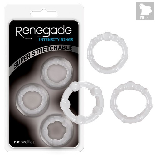 Набор эрекционных колец Renegade - Intensity Rings, цвет прозрачный - NS Novelties