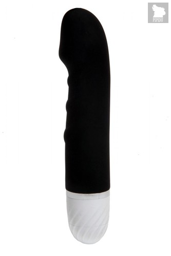 Черный силиконовый вибратор для точки G - 17 см., цвет черный - 4sexdreaM