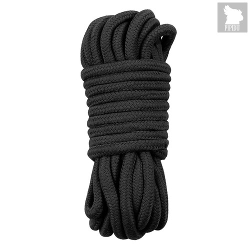 Черная верёвка для любовных игр - 10 м., цвет черный - LoveToy