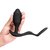 Черная анальная вибропробка с эрекционным кольцом Vibrating Snug & Tug M, цвет черный - B-vibe