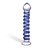 Стеклянный фаллоимитатор с голубой внешней спиралью - 18,5 см, цвет прозрачный - Gläs