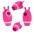 Розовый клиторальный вибромассажер с рожками, цвет розовый - A-Loving