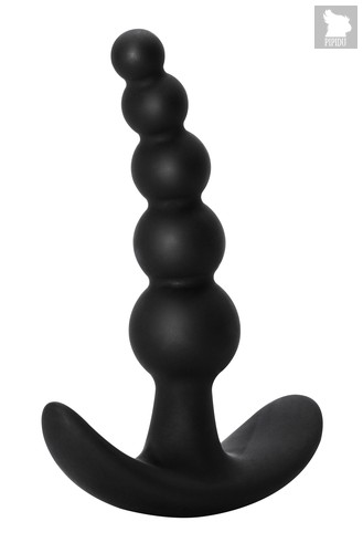 Чёрная анальная пробка Bubbles Anal Plug - 11,5 см, цвет черный - Lola Toys