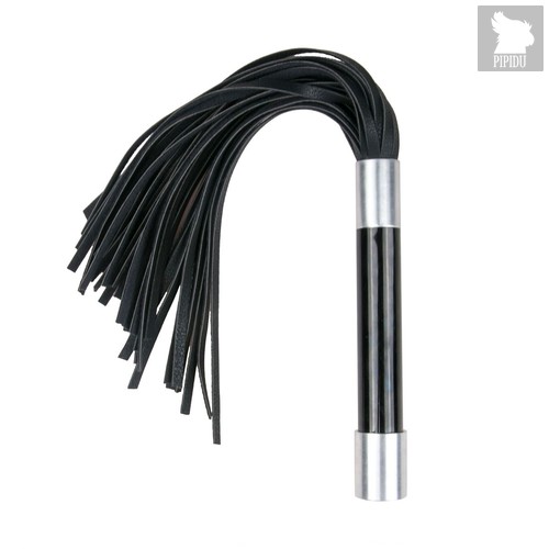 Черная плеть Easytoys Flogger With Metal Grip - 38 см., цвет черный - EDC Wholesale