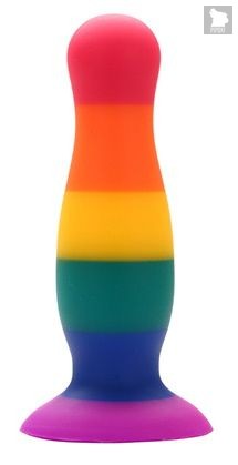 Разноцветная анальная пробка COLOURFUL PLUG - 10,5 см., цвет разноцветный - Dream toys