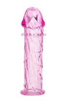 Гладкая розовая насадка с усиками под головкой - 12,5 см, цвет розовый - Toyfa