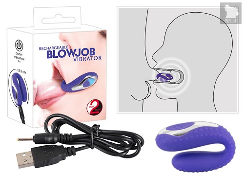 Фиолетовый вибратор для усиления ощущений от оральных ласк Blowjob - ORION