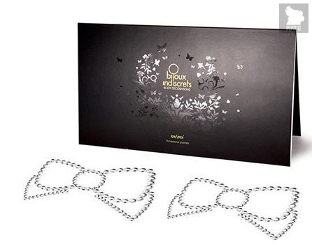 Серебристые пэстисы Mimi Bow в виде бантиков - Bijoux Indiscrets