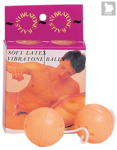 Вагинальные шарики Latex Vibratone Balls, цвет телесный - Seven Creations