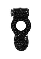 Чёрное эрекционное кольцо Rings Ringer, цвет черный - Lola Toys