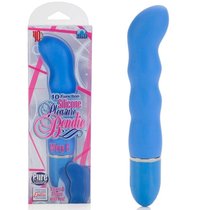 Вибратор 10-Function Silicone Pleasure Bendie - Wavy G's гнущийся, цвет голубой - California Exotic Novelties