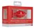 Красная анальная пробка Regular Ribbed Diamond Heart Plug - 7 см., цвет красный - Shots Media