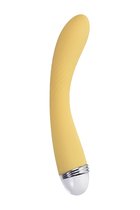 Желтый вибратор Calla - 22 см., цвет желтый - Toyfa