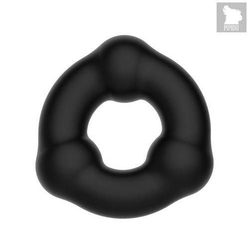 эрекционное кольцо с 3 шариками, цвет черный - Baile