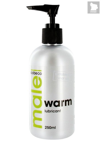 Лубрикант с согревающим эффектом MALE Cobeco Warm Lubricant - 250 мл. - Cobeco