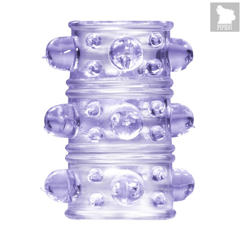 Фиолетовая насадка на пенис Rings Armour, цвет пурпурный - Lola Toys