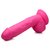 Розовый фаллоимитатор на присоске 8.25" Dildo with Balls - 22,8 см., цвет розовый - XR Brands