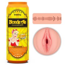 Телесный мастурбатор-вагина Pleasure Brew Masturbator-Blond Ale в банке, цвет телесный - LoveToy