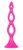 Розовая анальная елочка Silicone Triple Probe - 14,5 см., цвет розовый - California Exotic Novelties
