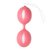 Розовые вагинальные шарики Wiggle Duo, цвет розовый - Easy toys