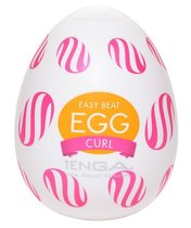 Мастурбатор-яйцо CURL, цвет молочный - Tenga