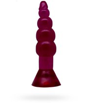 Малиновая гелевая анальная ёлочка - 17 см, цвет малиновый - Eroticon