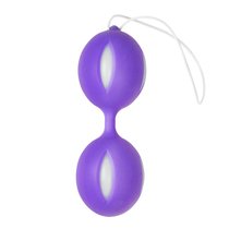 Фиолетовые вагинальные шарики Wiggle Duo, цвет фиолетовый - Easy toys