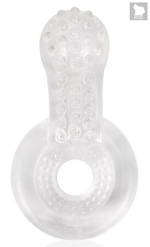 Прозрачное эрекционное кольцо с шипиками, цвет прозрачный - Bioritm