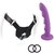 Фиолетовый страпон на регулируемом поясе с кольцами ADVANCED HARNESS KIT WITH AI - 16,5 см, цвет фиолетовый - Blush Novelties