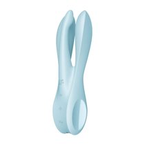 Голубой вибратор Threesome 1 с "пальчиками", цвет голубой - Satisfyer