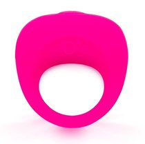 Розовое эрекционное кольцо с вибрацией, цвет розовый - Brazzers