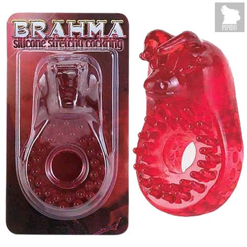 Кольцо эрекционное Brahma Cock Ring, цвет красный - Seven Creations